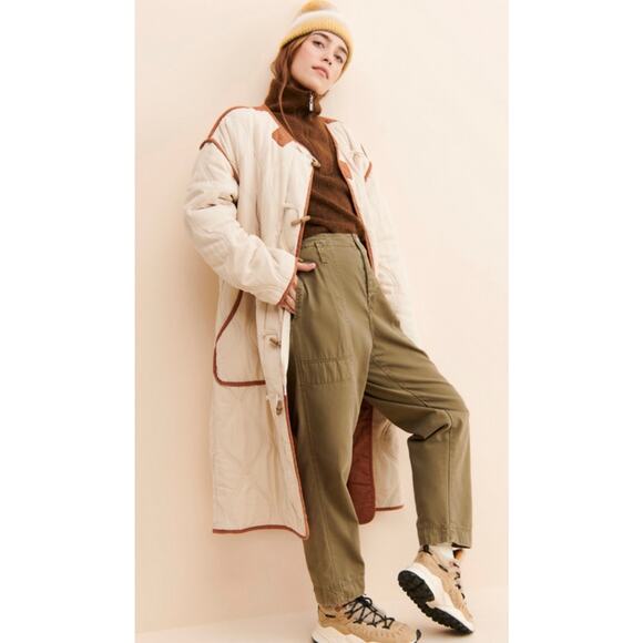 NWT / Free People / Lush It Duffle Coat / Quilted Boho Car Coat - Picture 6 of 6